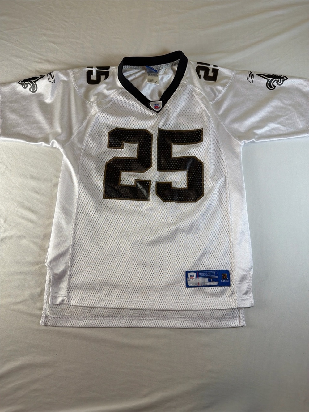 Reebok White Kids Reggie Bush #25 Football Jersey
